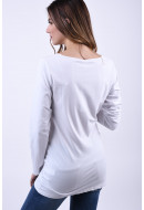 Bluza Dama Vero Moda Maxi My Long U-Neck Opt White
